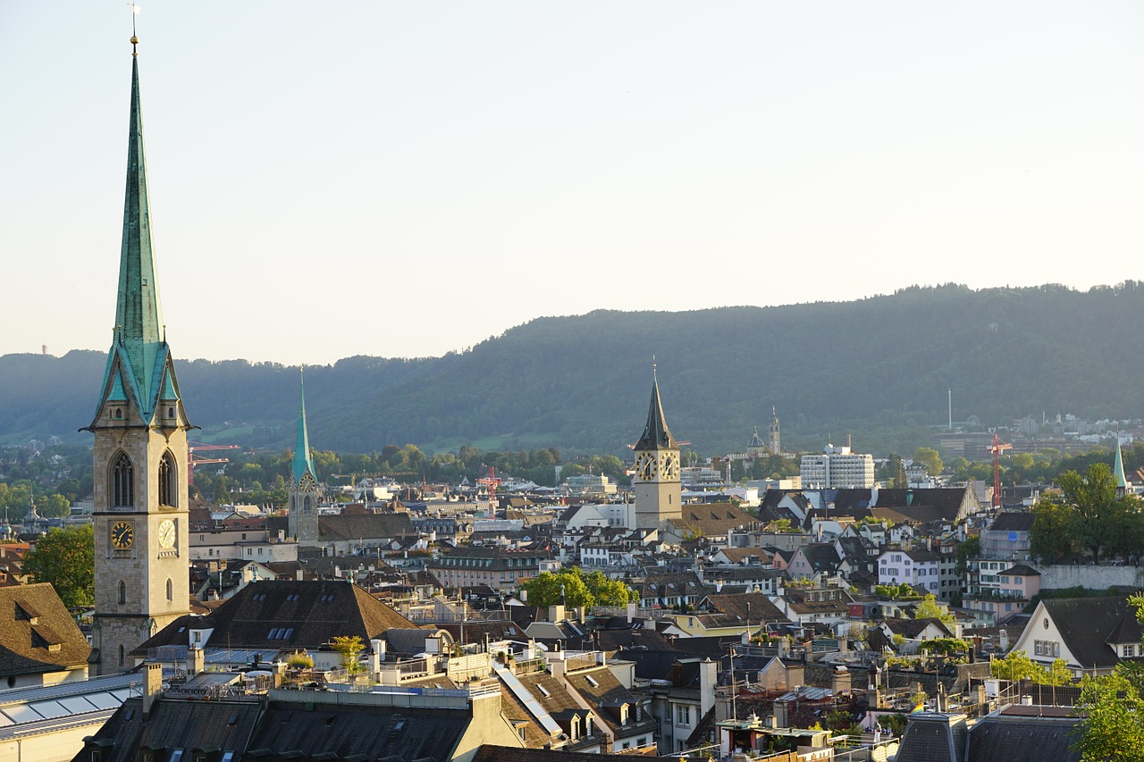 panorama von stadt zürich